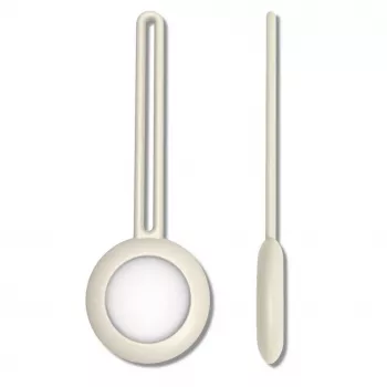 iLike AirTag portachiavi in silicone ad anello bianco