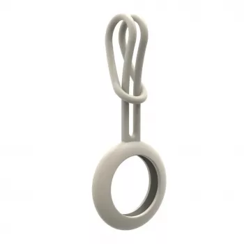 iLike AirTag portachiavi in silicone ad anello bianco