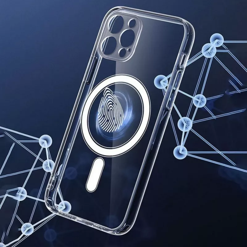iLike Apple Case per iPhone 16 Pro Clear Mag Cover (STR) compatibile con MagSafe trasparente