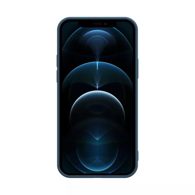 iLike Apple iPhone 12 Pro Max Custodia in silicone nano blu mezzanotte