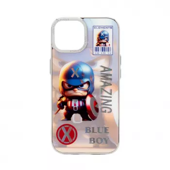 Custodia in PC-silicone per Apple iPhone 13 iLike blu Boy