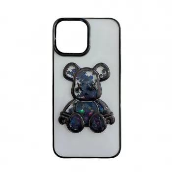 Custodia in silicone iLike per Apple iPhone 13 Print Desire Bear nero