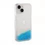 iLike Apple iPhone 13 Custodia in silicone Water Glitter blu