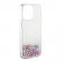 iLike Apple iPhone 13 custodia in silicone Water Glitter Rainbow