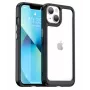 iLike Apple iPhone 14 cover rigida con cornice in gel trasparente nera