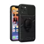iLike Apple iPhone 14 Pro Max Custodia Ring Lens nera - Custodia protettiva ibrida con anello integrato, protezione lente fotocamera, ammortizzazione urti, compatibile con ricarica wireless