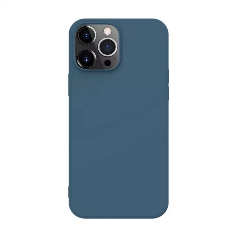 iLike Apple iPhone 14 Pro Custodia in silicone nano blu mezzanotte
