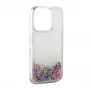 iLike Apple iPhone 14 cover in silicone Water Glitter rainbow