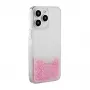 iLike Apple iPhone 15 Pro Custodia in silicone Water Glitter rosa
