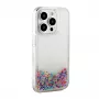iLike Apple iPhone 15 Pro Custodia in silicone Water Glitter arcobaleno