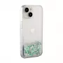 iLike Apple iPhone 15 custodia in silicone Water Glitter argento