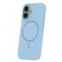 iLike custodia in silicone Soft Touch con MagSafe per Apple iPhone 16 azzurro