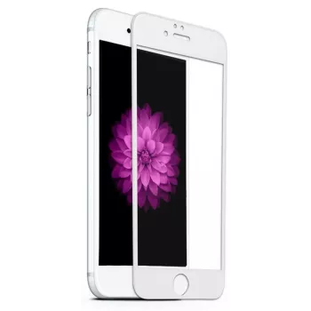 iLike Apple iPhone 6/6S 2.5D Vetro temperato full glue con cornice bianca protezione schermo