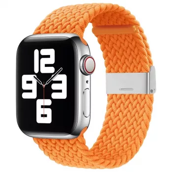 iLike Apple Watch 38/40/41mm Cinturino in tessuto intrecciato arancione