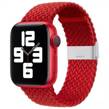 iLike Apple Watch 42/44/45mm cinturino in tessuto intrecciato rosso