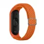 Cinturino in tessuto intrecciato iLike per Xiaomi Mi Band 3/4/5/6 - arancione