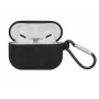 iLike custodia in silicone intrecciato per Apple AirPods Pro - nero