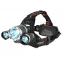iLike CP-HDL-BK Torcia frontale, lampada frontale, 3x LED CREE, abbagliante potente, nero