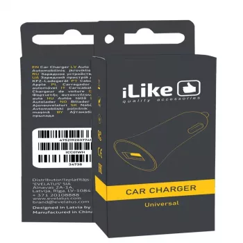 iLike Caricabatterie da auto ICC01 Bianco