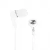 iLike IEA01WH Auricolari in-ear con filo con microfono e comandi in-line, jack 3,5 mm, bianco