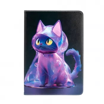 iLike Custodia folio per iPad 10.2 / 10.5 design gatto viola