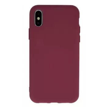 iLike iPhone 11 Custodia in silicone bordeaux - Custodia posteriore ammortizzante con interno in microfibra