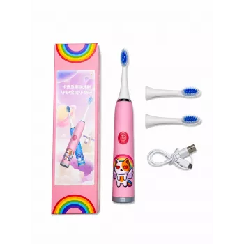 iLike Kids W3 spazzolino elettrico (a batteria) +3 testine rosa