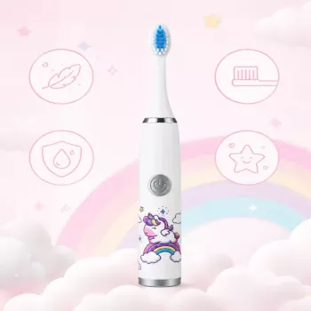 iLike Kids W3 spazzolino elettrico (a batteria) +3 testine bianco