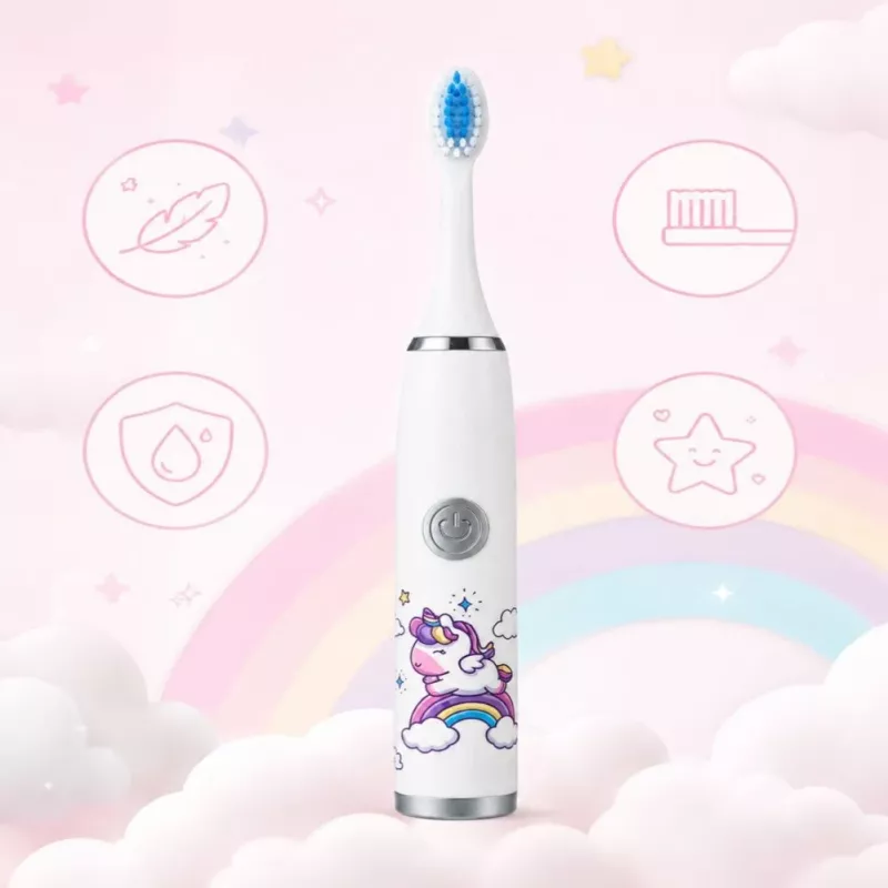 iLike Kids W3 spazzolino elettrico (a batteria) +3 testine bianco