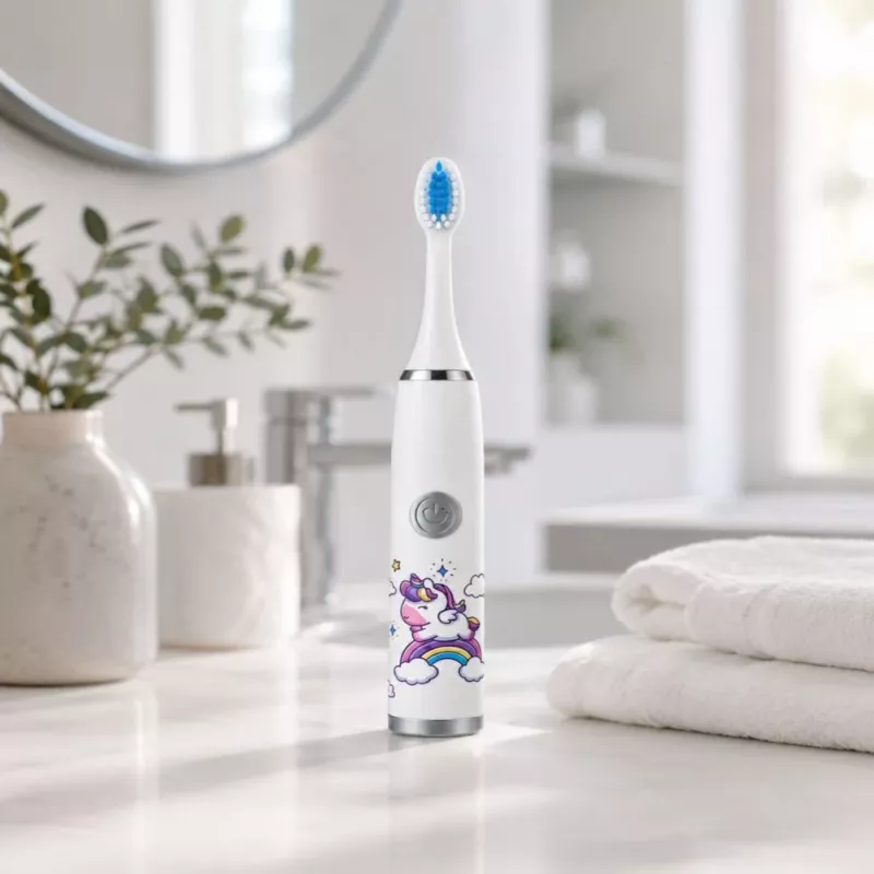 iLike Kids W3 spazzolino elettrico (a batteria) +3 testine bianco