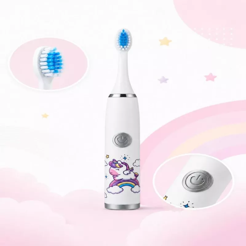 iLike Kids W3 spazzolino elettrico (a batteria) +3 testine bianco