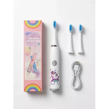 iLike Kids W3 spazzolino elettrico (a batteria) +3 testine bianco