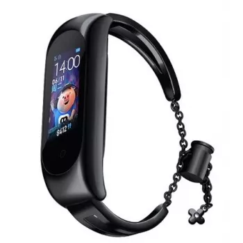 iLike Cinturino in metallo per Xiaomi Mi Band 6 / 5 / 4 / 3 nero