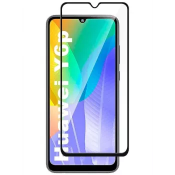 iLike Pellicola Protettiva Full Glue 2.5D Cornice Nera per Samsung A22 (Huawei Y6p)