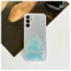 iLike custodia in silicone Water Glitter blu per Samsung Galaxy A14 5G