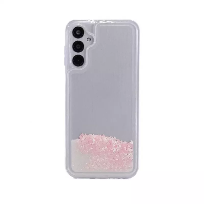 iLike Samsung Galaxy A14 5G Custodia in silicone Water Glitter rosa