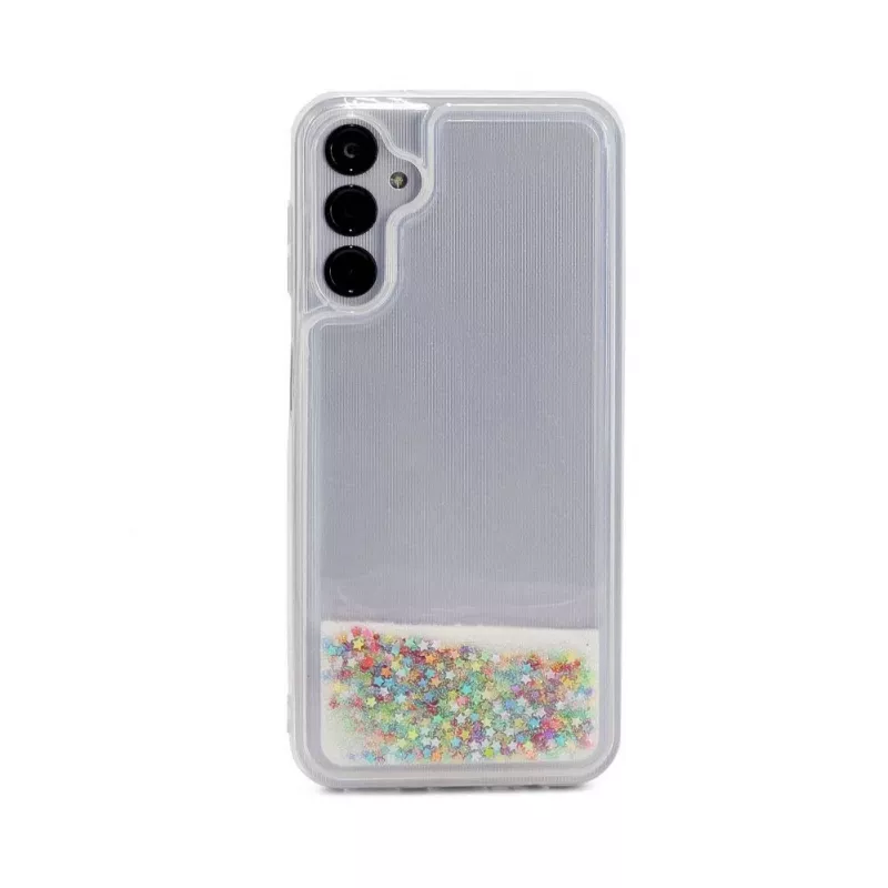 iLike Samsung Galaxy A14 5G Custodia in silicone Water Glitter Rainbow