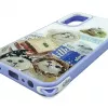 iLike Samsung Galaxy A15 Cover in resina cartoon viola bianco