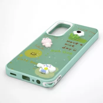 iLike Samsung Galaxy A15 Cover in resina cartoon verde chiaro