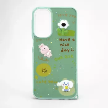iLike Samsung Galaxy A15 Cover in resina cartoon verde chiaro