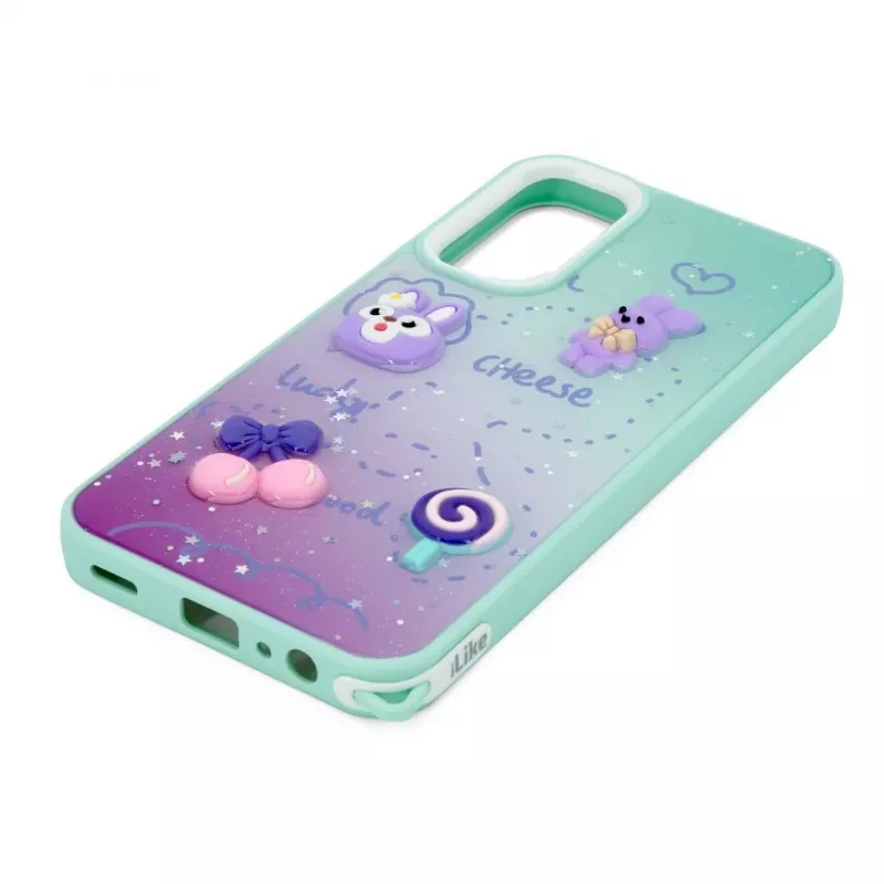 iLike Samsung Galaxy A15 Epoxy Cartoon cover menta