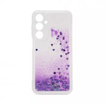 iLike Samsung Galaxy A15 custodia in silicone Water Glitter viola