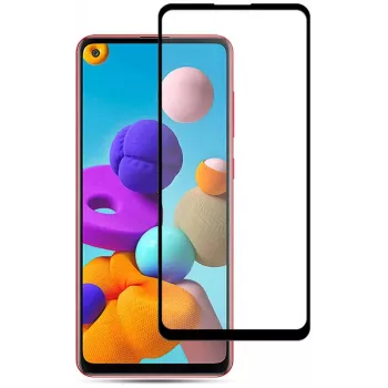iLike Samsung Galaxy A21s 2.5D vetro temperato full glue con cornice nera protezione schermo