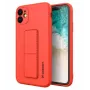 iLike Samsung Galaxy A22 5G Kickstand Case Cover in silicone con supporto rosso