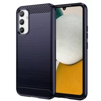 iLike Custodia Flessibile in Silicone Carbon per Samsung Galaxy A34 5G Blu