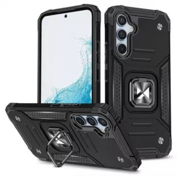 iLike Samsung Galaxy A34 5G custodia Ring Armor nero