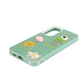 iLike Samsung Galaxy A35 Epoxy Cartoon Cover verde chiaro