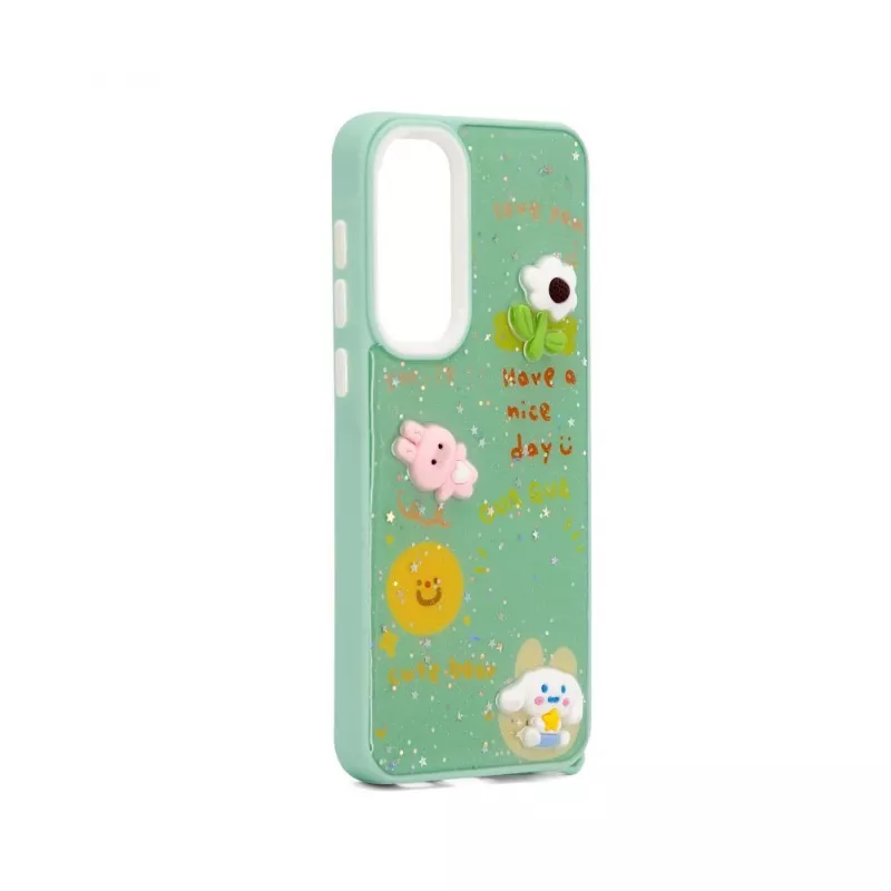 iLike Samsung Galaxy A35 Epoxy Cartoon Cover verde chiaro