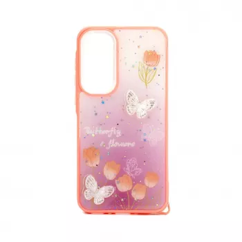 iLike cover Epoxy Cartoon rosa chiaro per Samsung Galaxy A35