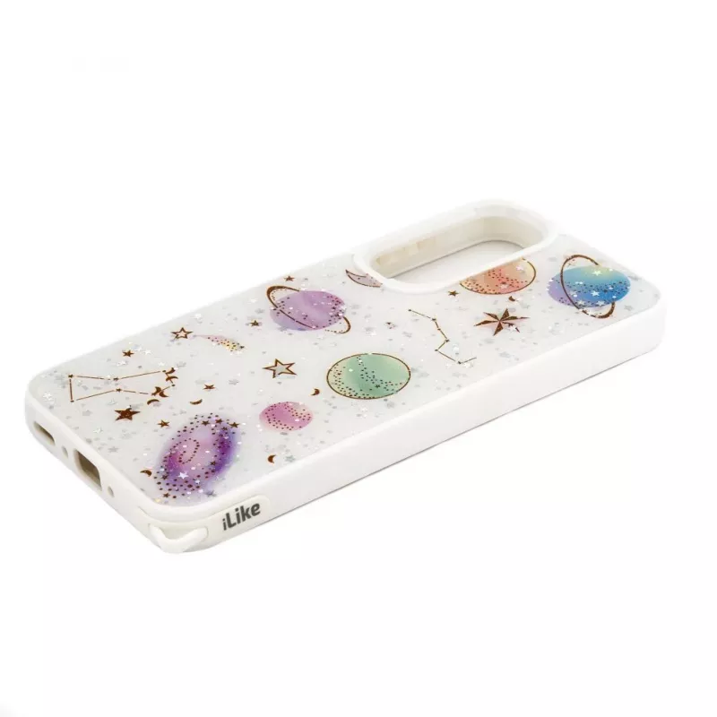 iLike cover Epoxy Cartoon bianca per Samsung Galaxy A35